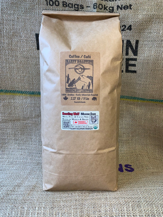 Howling Wolf *5lb bag* - Medium / Dark, Organic - Banff Roasting Company Ltd.